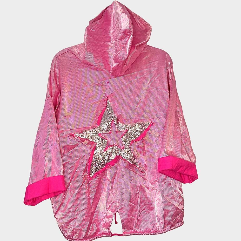 Venti6 – Shine Like a Star Italian Moto Jacket – Fuchsia – XS